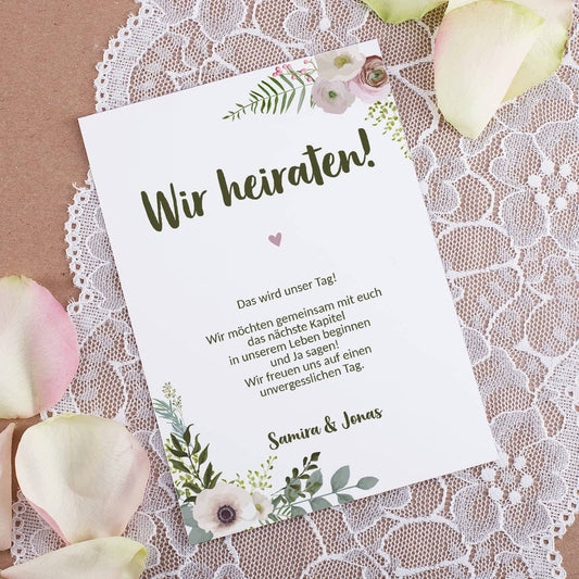 Text & Namen nach Wunsch personalisiert