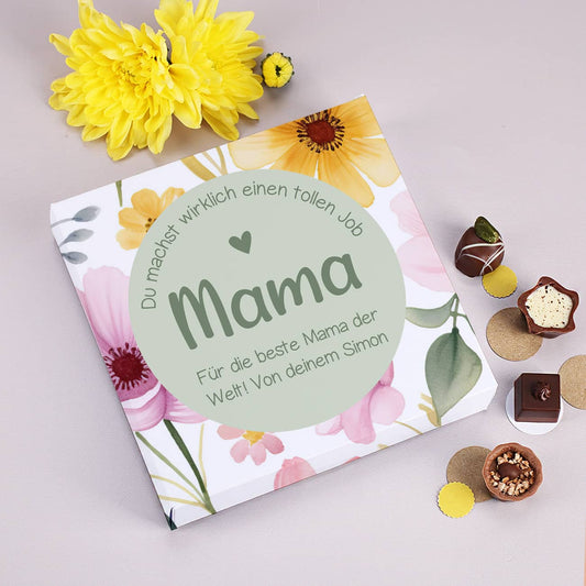 Florales Motiv mit ein paar lieben Worten an Mama