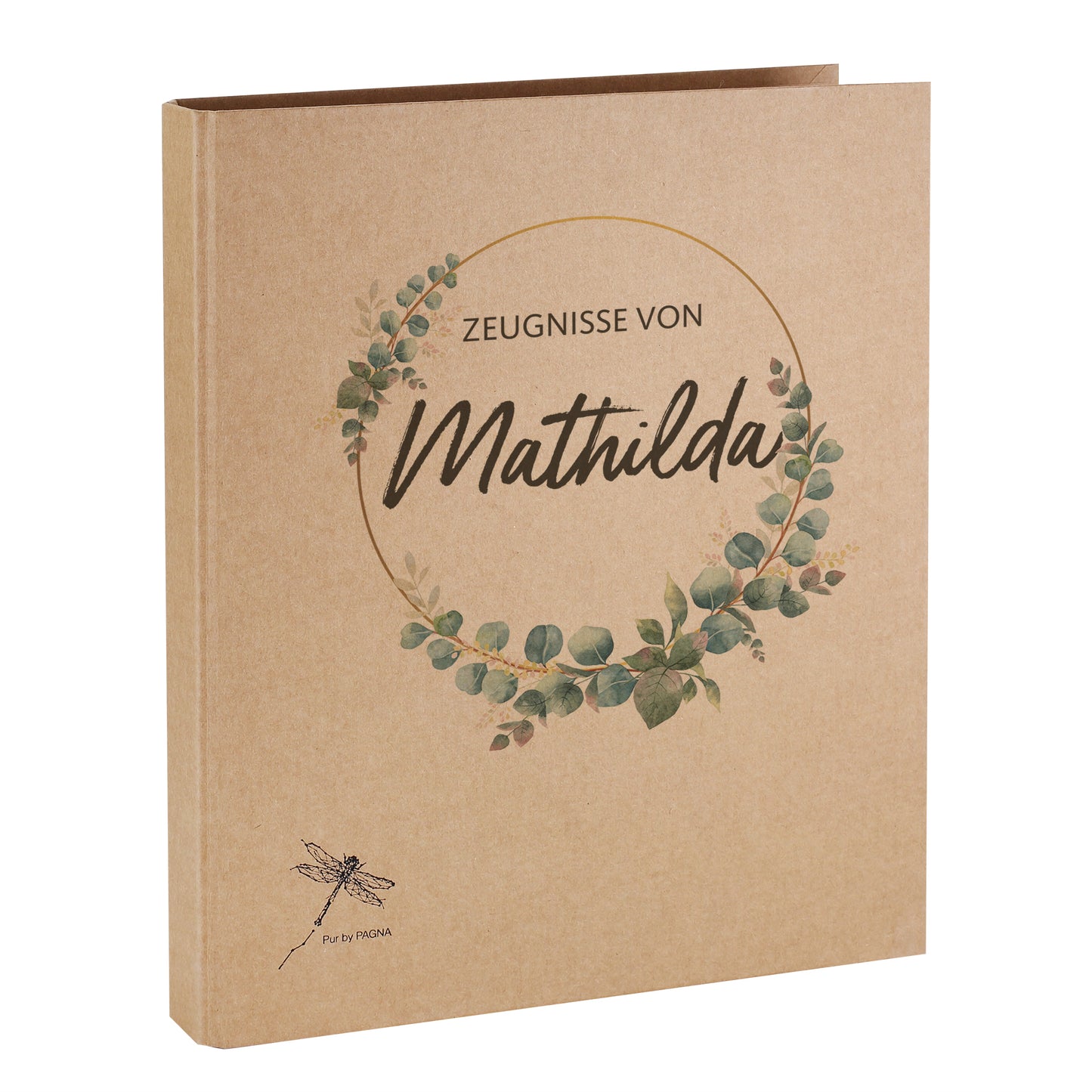 Freigestelltes Produktbild auf weißem Hintergrund – Vorderseite mit Namen