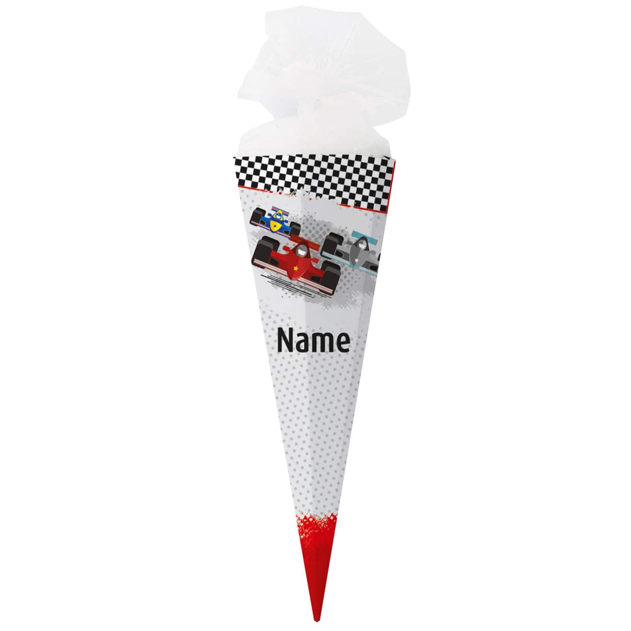 Rennwagen - Schultüte mit Name