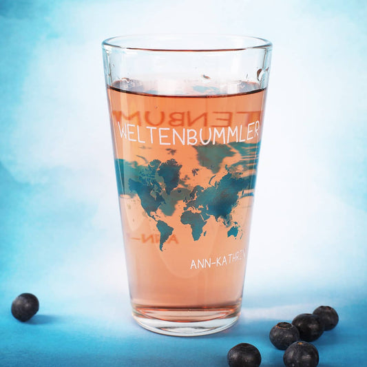 Trinkglas Weltenbummler