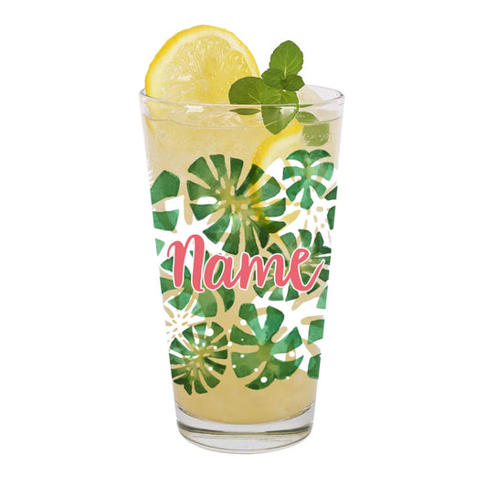 Tropical-Trinkglas mit Wunschname
