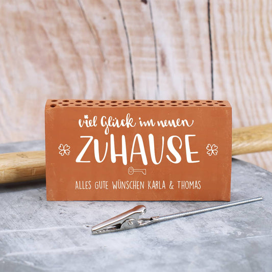 Zeigelstein Geldclip als Geschenk zum Einzug