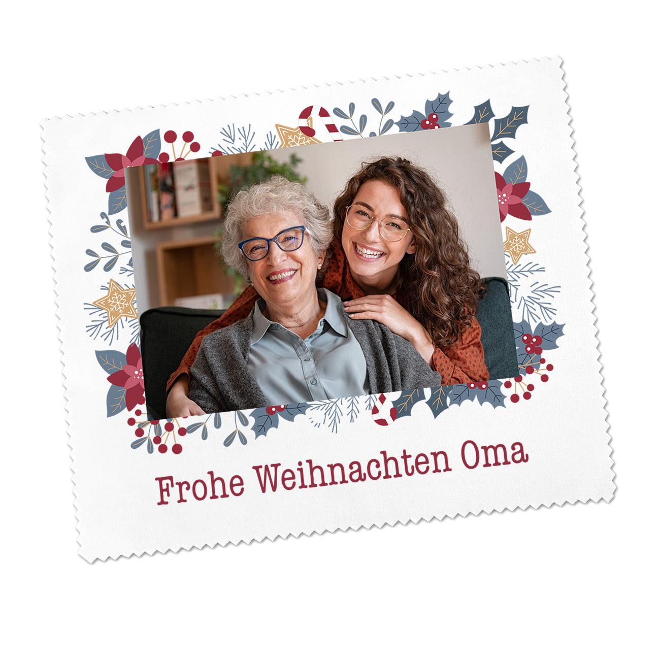 Winterliches Brillenputztuch mit Fotoaufdruck