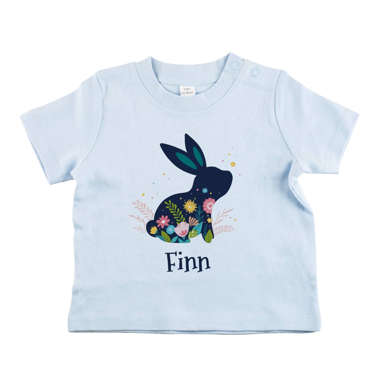 Babyshirt zu Ostern mit Name und Hase