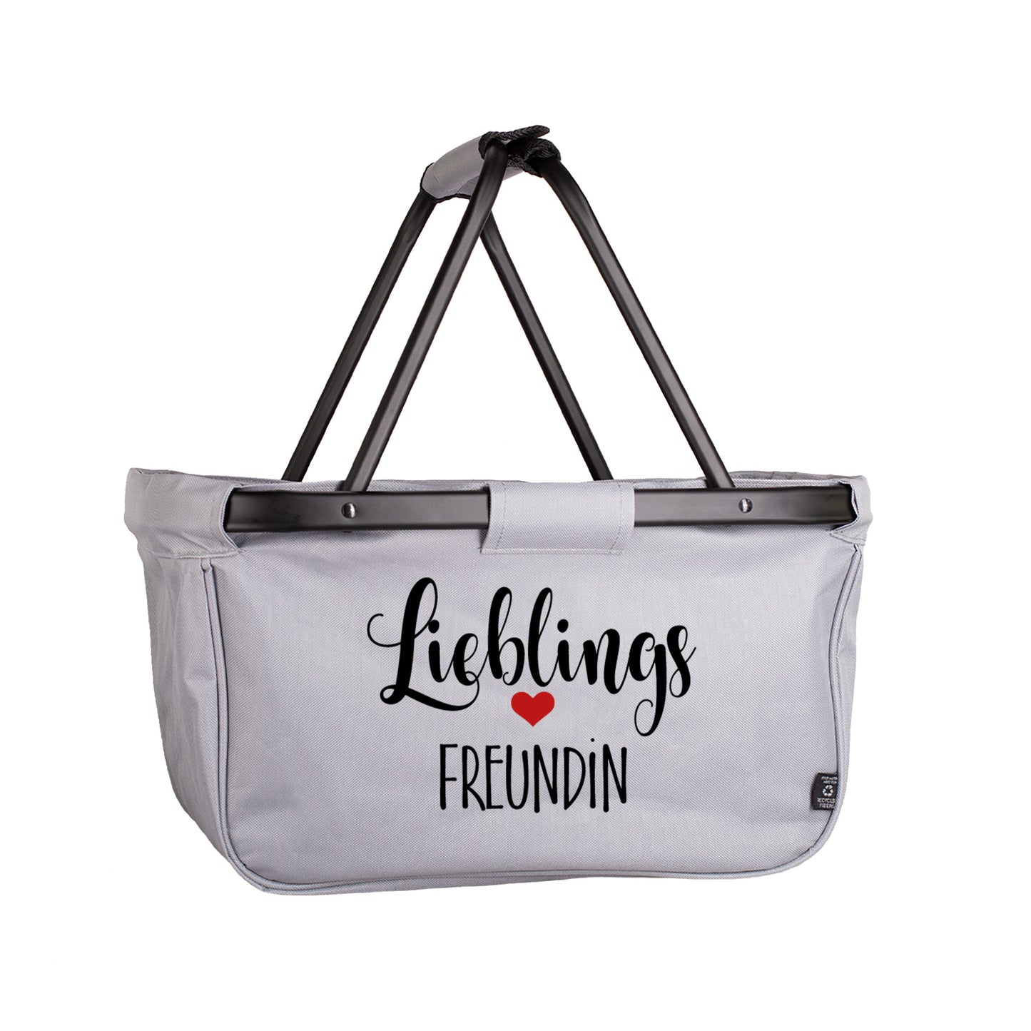 Einkaufskorb mit Lieblings-Motiv und Ihrem Wunschtext bedruckt