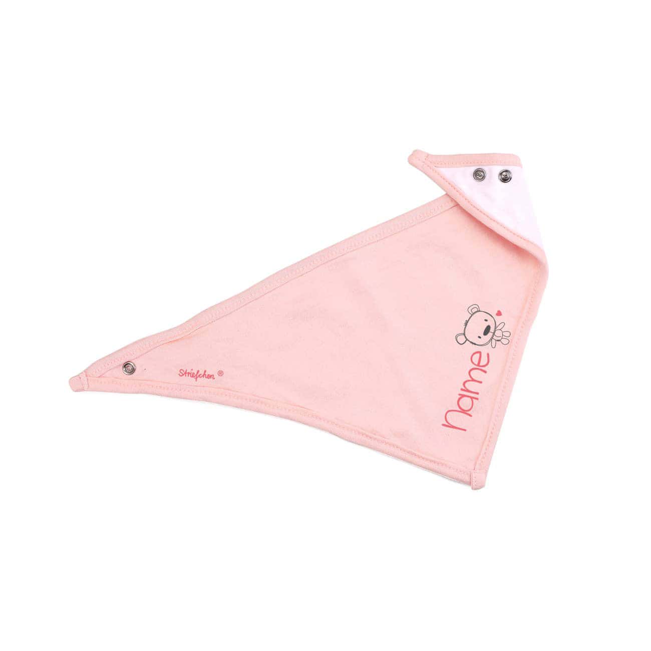 Dreieckstuch von Striefchen mit Wunschnamen bedruckt