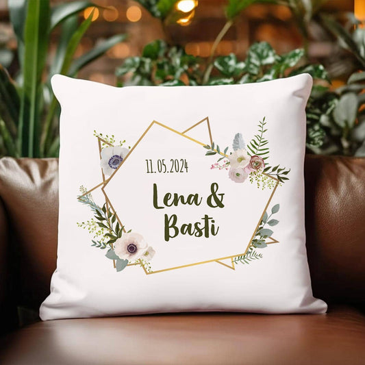 zur Hochzeit mit Wunschnamen und Datum bedruckt