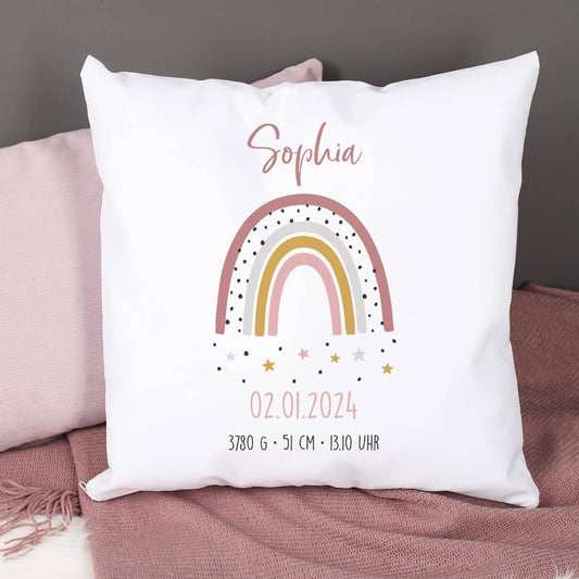 Kissen für Mädchen mit Geburtsdaten