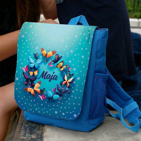Mein erster Rucksack mit Schmetterlingen und Name
