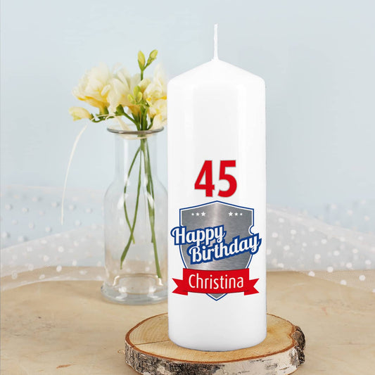 Geburtstagskerze mit Name und Alter
