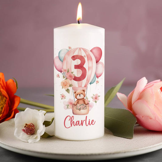 Geburtstagskerze für Kinder mit Alter und Name