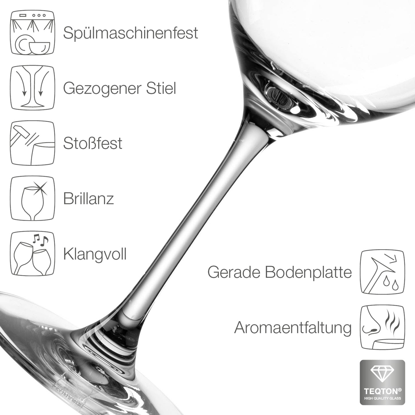 Schlichtes Leonardo Weinglas mit Namensgravur