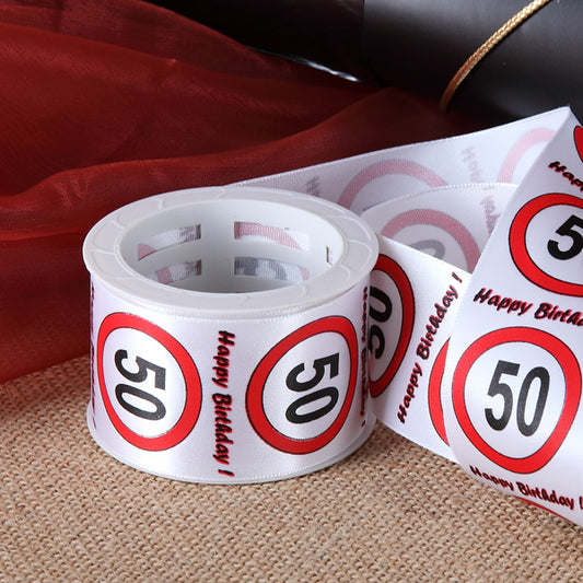 Satin-Geschenkband 50 Jahre