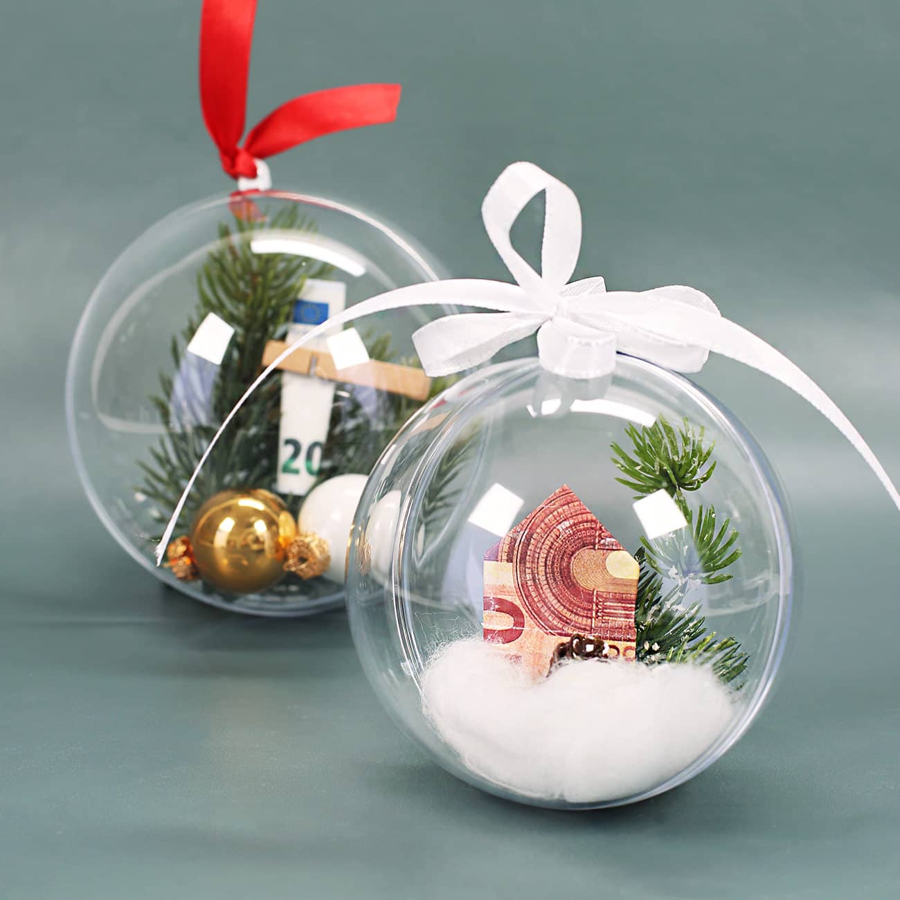 Originell Geldgeschenke verpacken mit der Dekokugel