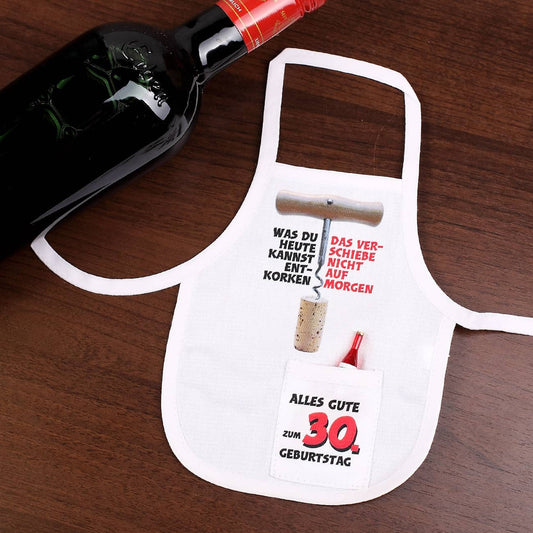 Flaschenschürze zum 30. Geburtstag