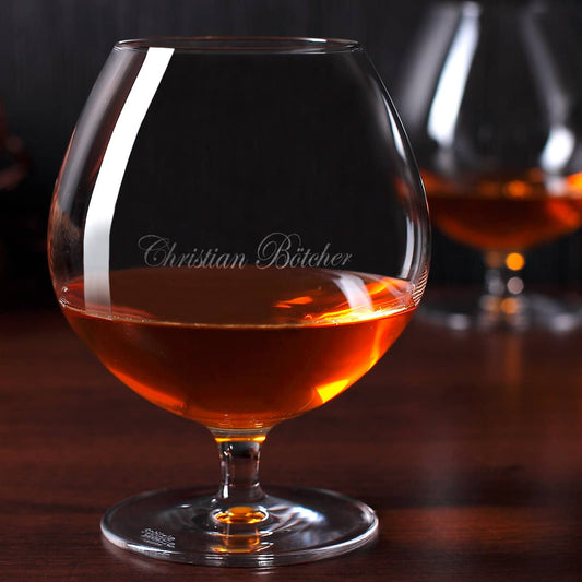 Graviertes Weinbrandglas mit Wunschnamen 