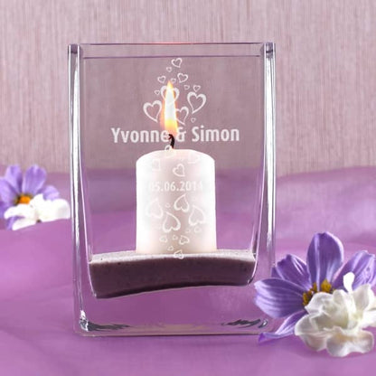 Vase mit Herzen zur Hochzeit