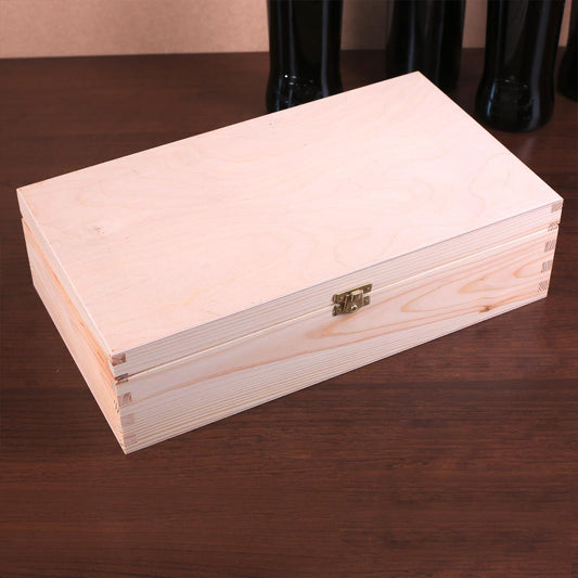 Holzkiste als Flaschenverpackung