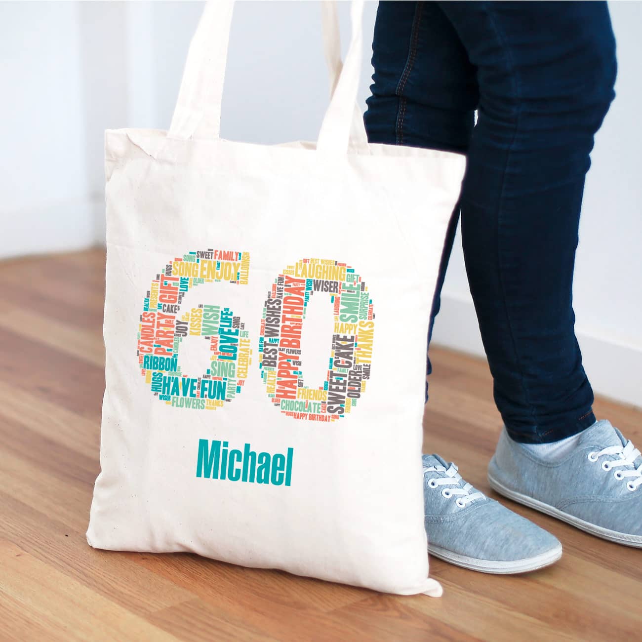 personalisierter Baumwollbeutel mit Wunschnamen