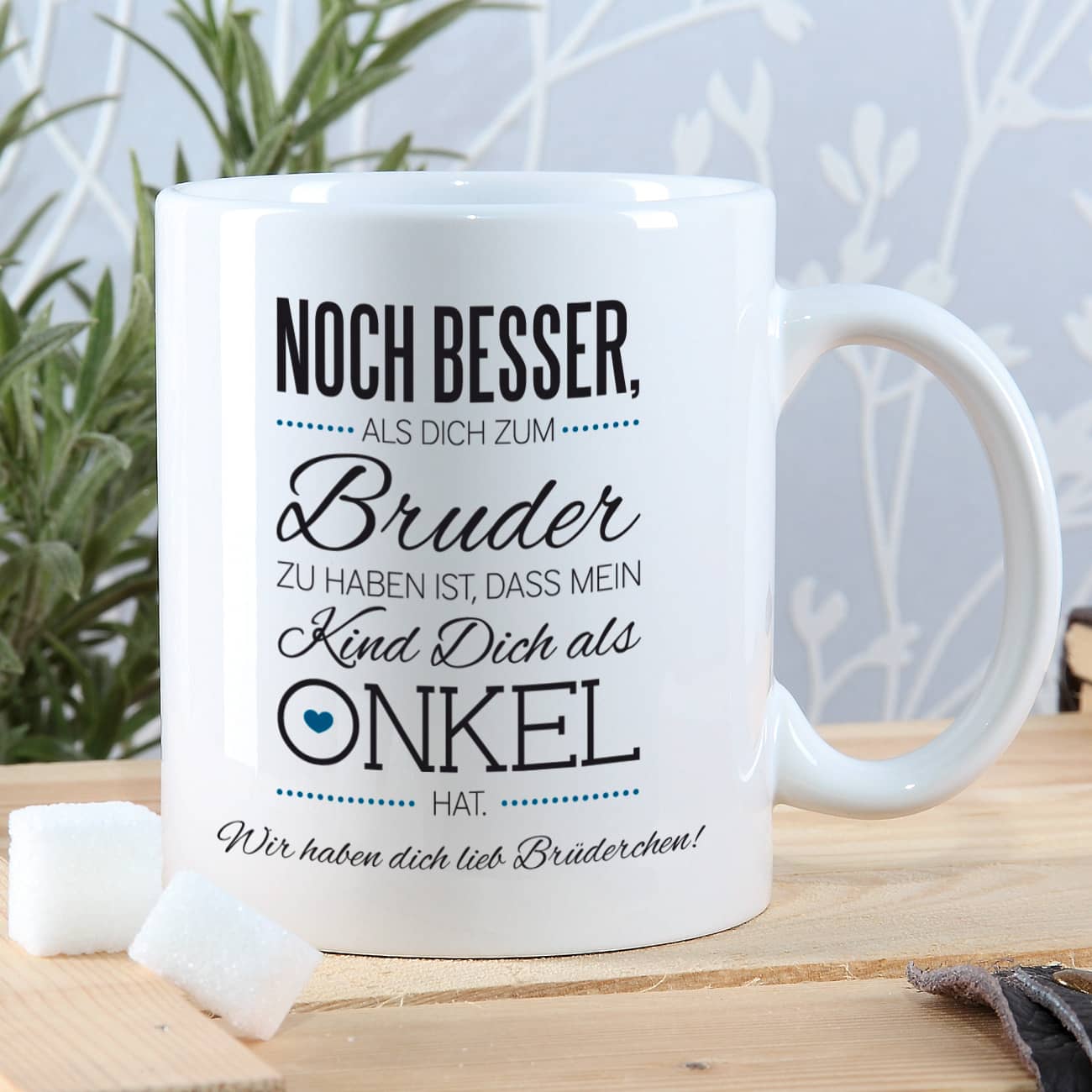 Tasse mit Widmung und Spruch für den besten Onkel