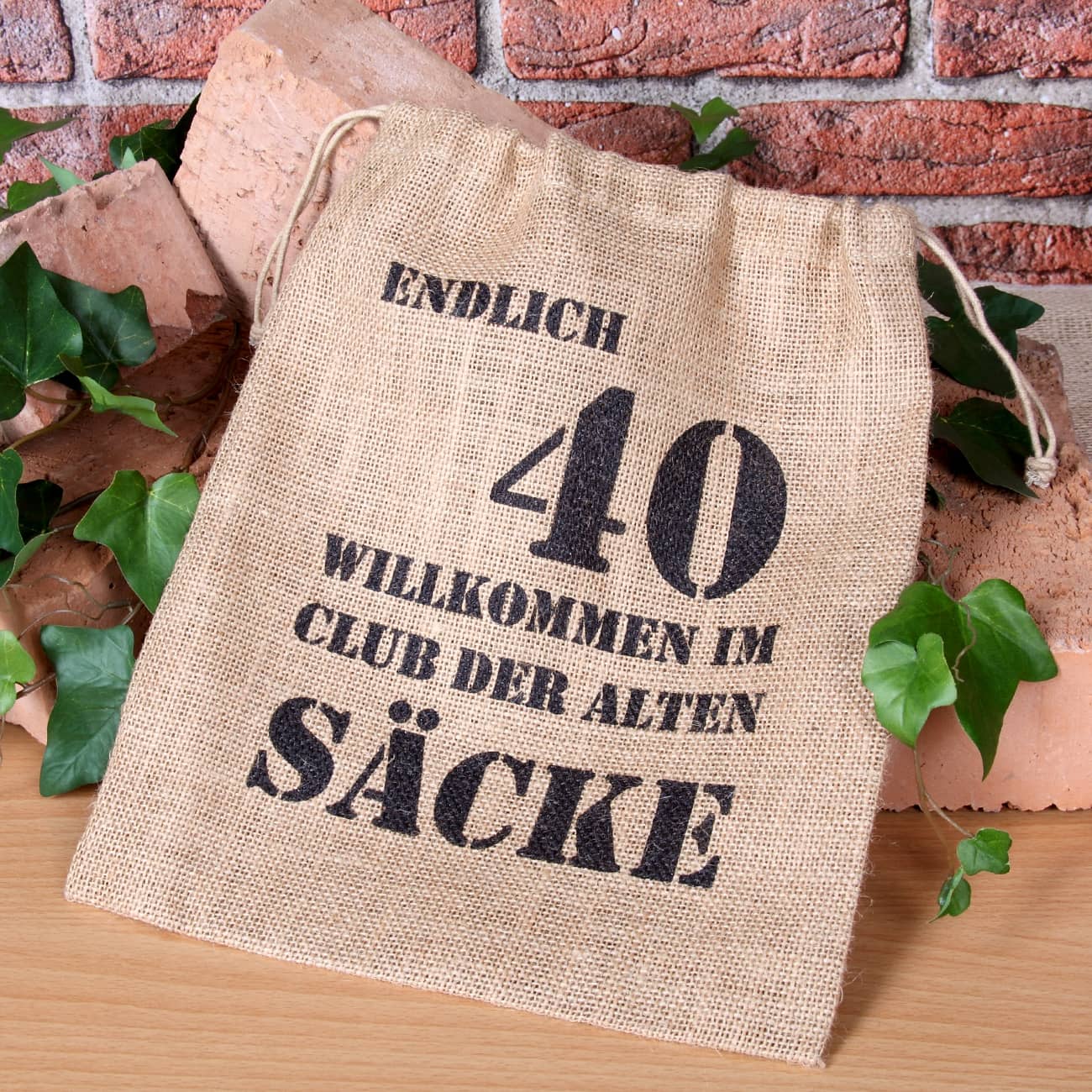 Alter Sack mit Jahreszahl 40