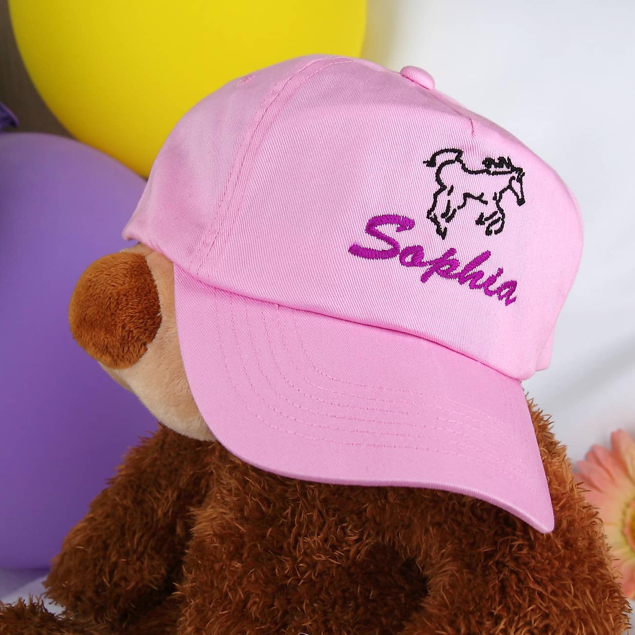 Trendige Basecap mit Pferde-Motiv und Wunschnamen