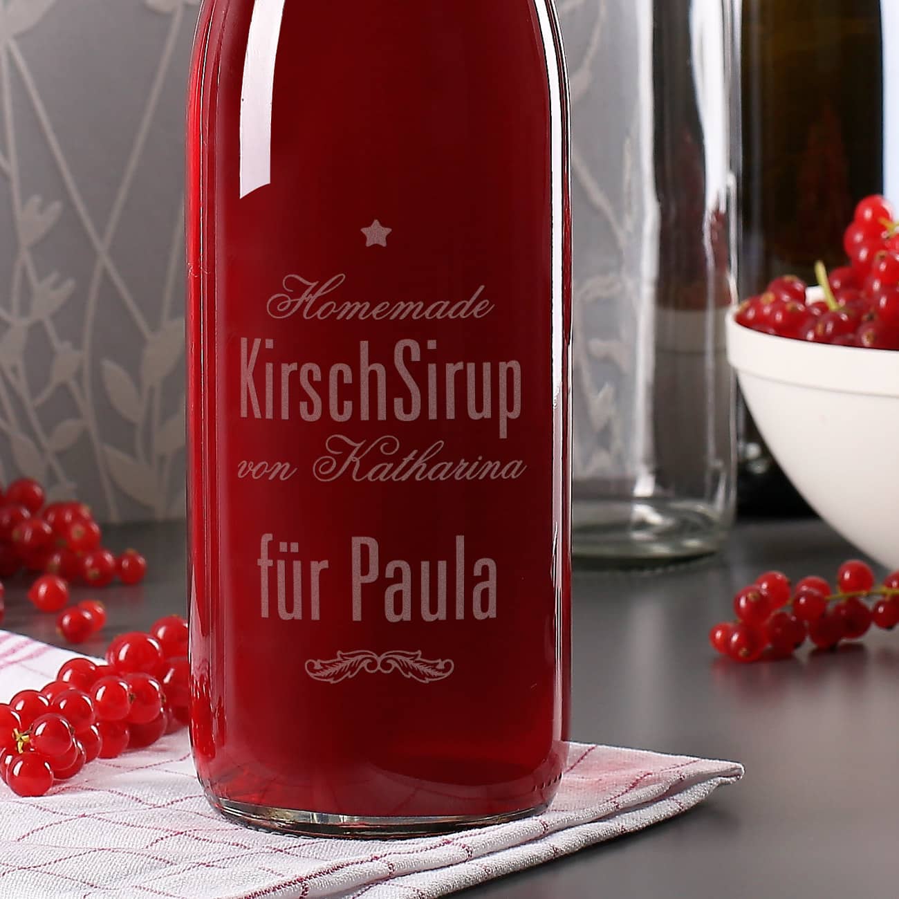 Buegelflasche Detailansicht