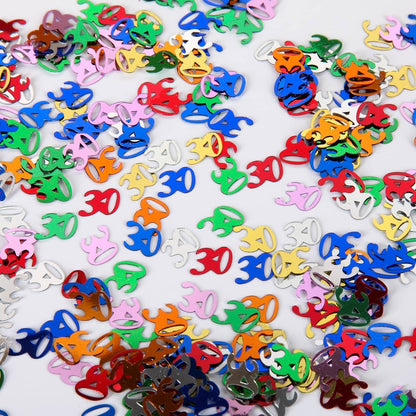 Zahl 30 als Konfetti zum Geburtstag