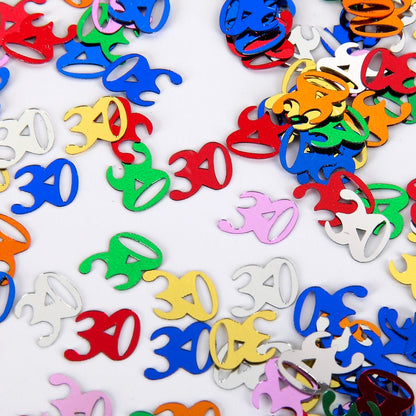 Zahlenkonfetti zum 30. Geburtstag