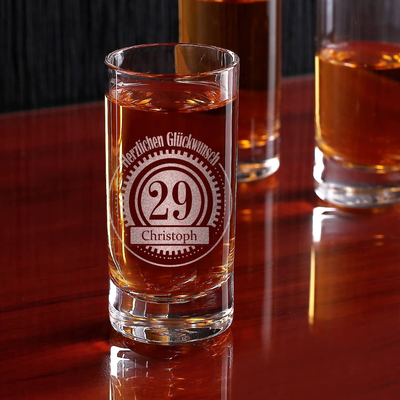 Schnapsglas mit Personalisierung zum Geburtstag