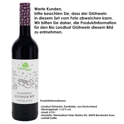 Glühwein und Tasse - nur von glücklichen Glühen