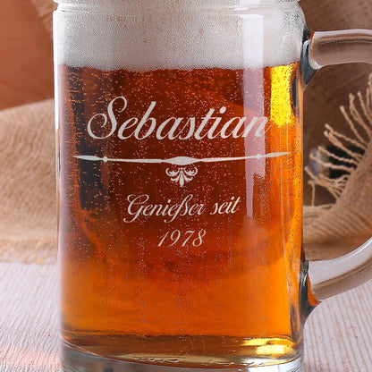 Name und Geburtsjahr als Gravur 