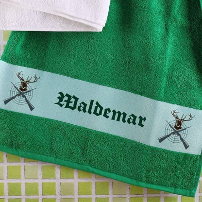 Handtuch mit Namen für Jäger