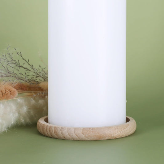 Kerzenteller aus Buchenholz in 2 Größen | Untersetzer für Kerzen