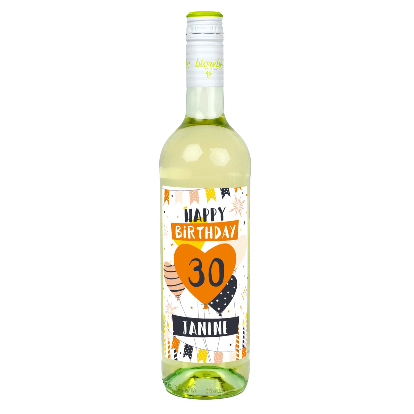 Biorebe Wein zum Geburtstag mit Name und Alter | Bienenfreundlich und Nachhaltig