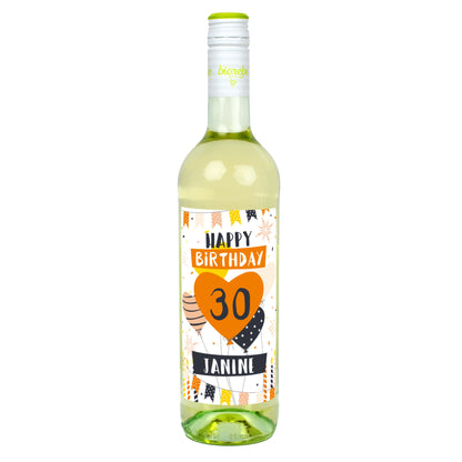 Biorebe Wein zum Geburtstag mit Name und Alter | Bienenfreundlich und Nachhaltig