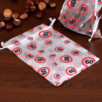 Organza Säckchen zum 60. Geburtstag