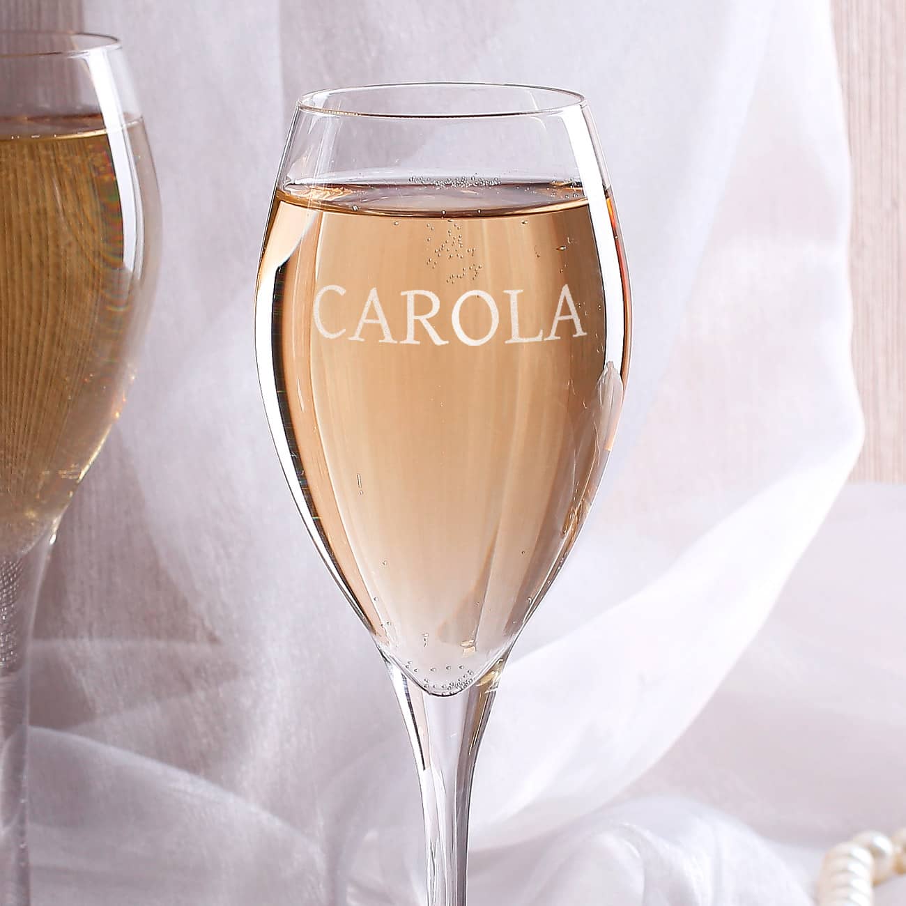 Champagnerglas mit Gravur Ihres Namens