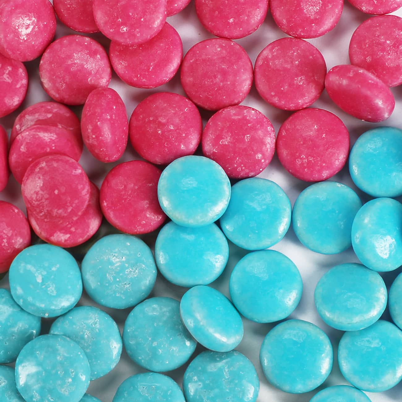 Traubenzucker in blau und rot