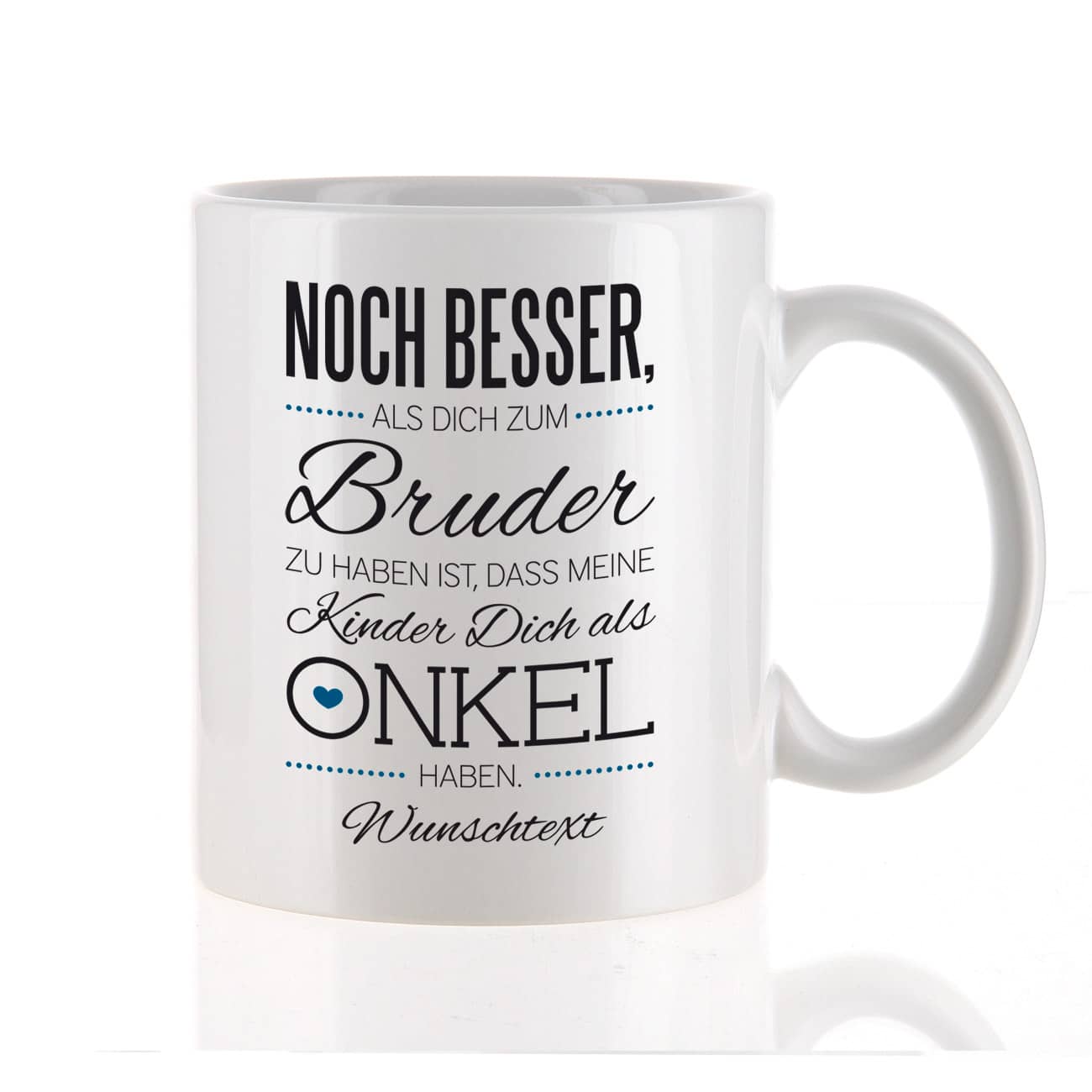 Unter dem Spruch stehen Ihnen 50 Zeichen für Ihren persönlichen Wunschtext zur Verfügung