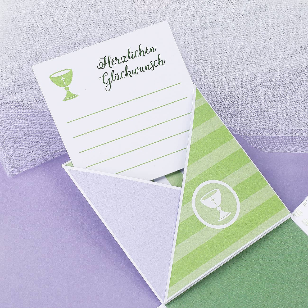 Herzlichen  Glückwunsch - Box zur Taufe, Kommunion oder Konfirmation