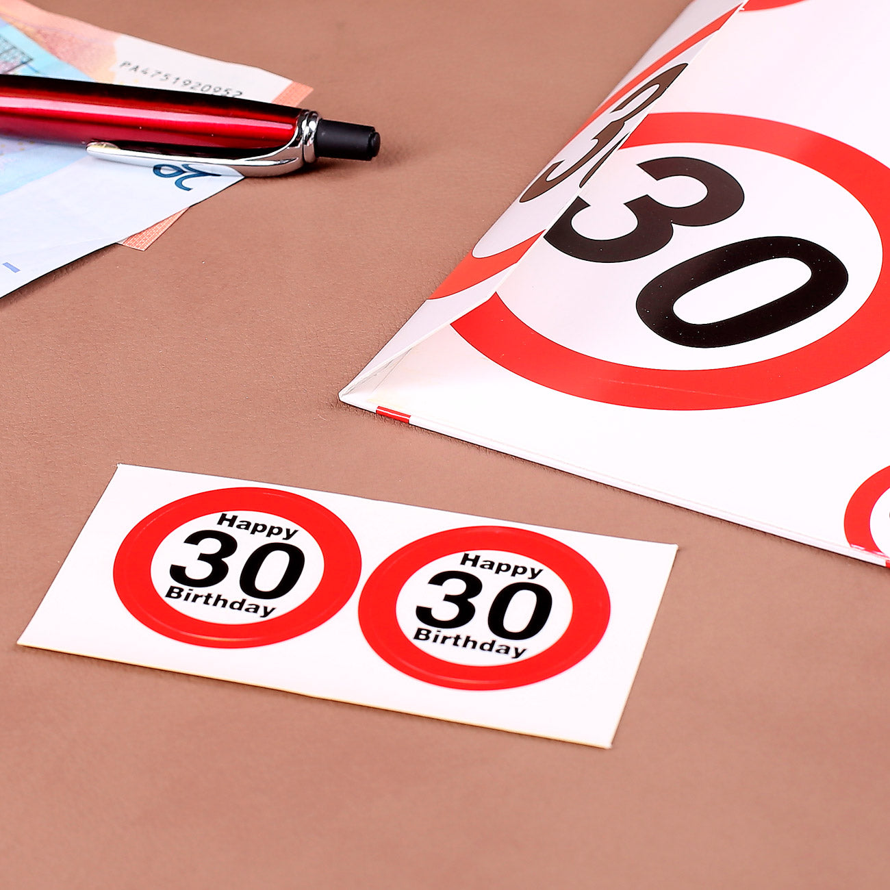 Umschlag zum 30. Geburtstag 