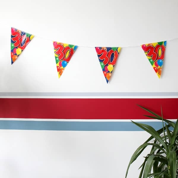 Wimpelkette mit Ballons zum 30. Geburtstag