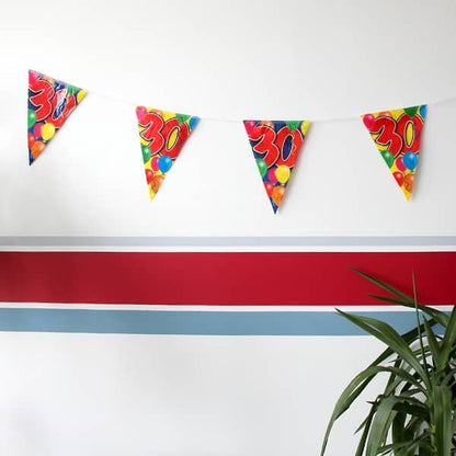 Wimpelkette mit Ballons zum 30. Geburtstag
