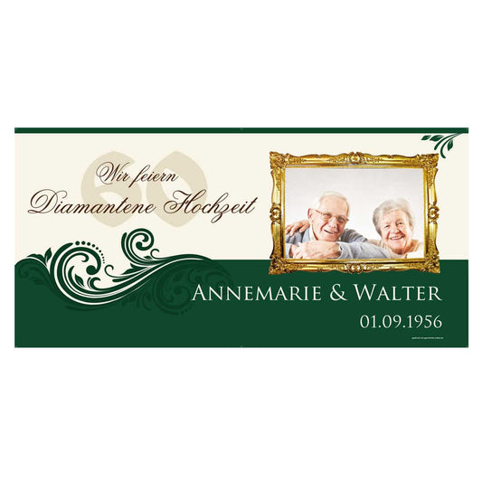Diamantenen Hochzeit - Banner