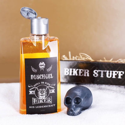 Badset für Biker aus Duschgel und Seife