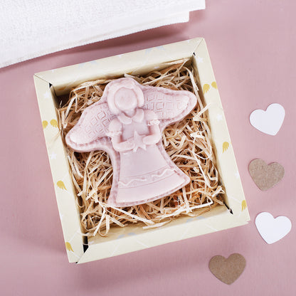 Schöne Seife als Engelfigur in einer Verpackung