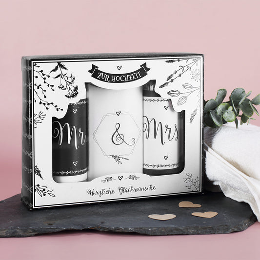 Tolles Geschenk zur Hochzeit mit Mr & Mrs Schriftzug