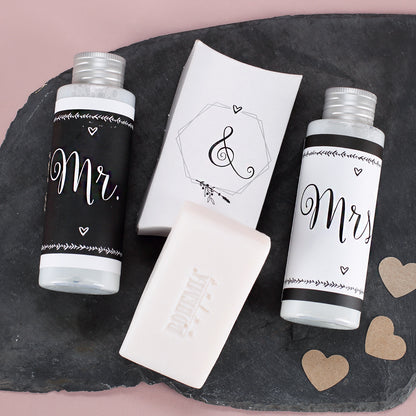 Duschgele für Mr & Mrs und Handseife